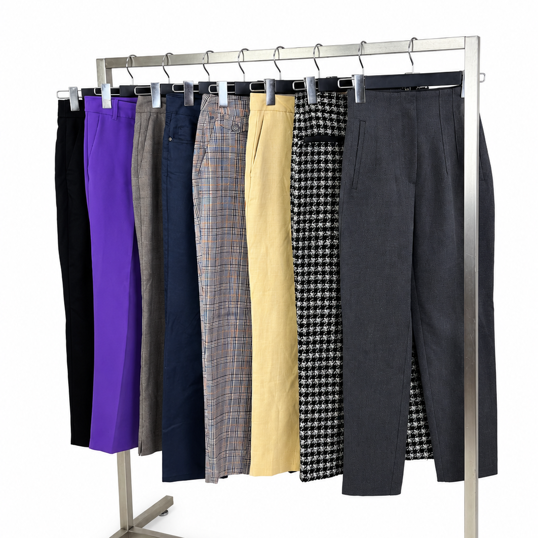 pantalon-coupe-droite-femme-moderne-vetements-moderne-ete-hiver-vetement-vintage-grossiste-friperie-wholesaler-seconde-main-marque-occasion-revente-textile-piece-80-90-2000-2010-Y2K-french-pick-reseller-vinted