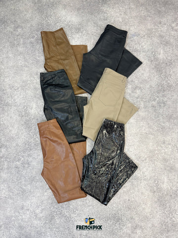 PANTALON SIMILI CUIR FEMME - 20KG
