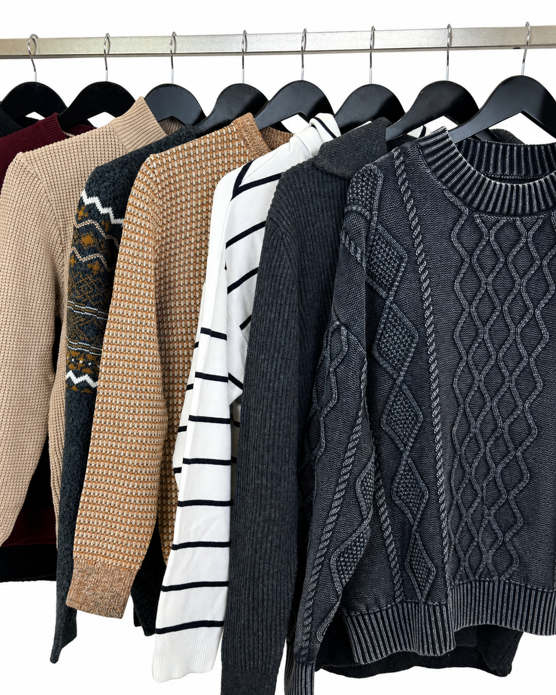 Mix-vetements-pull-cardigan-épais-chaud-laine-fin-sweat-homme-moderne-grossiste-friperie-wholesaler-seconde-main-marque-occasion-revente-textile-piece-80-90-2000-2010-Y2K-french-pick-reseller-vinted-revente-en-ligne