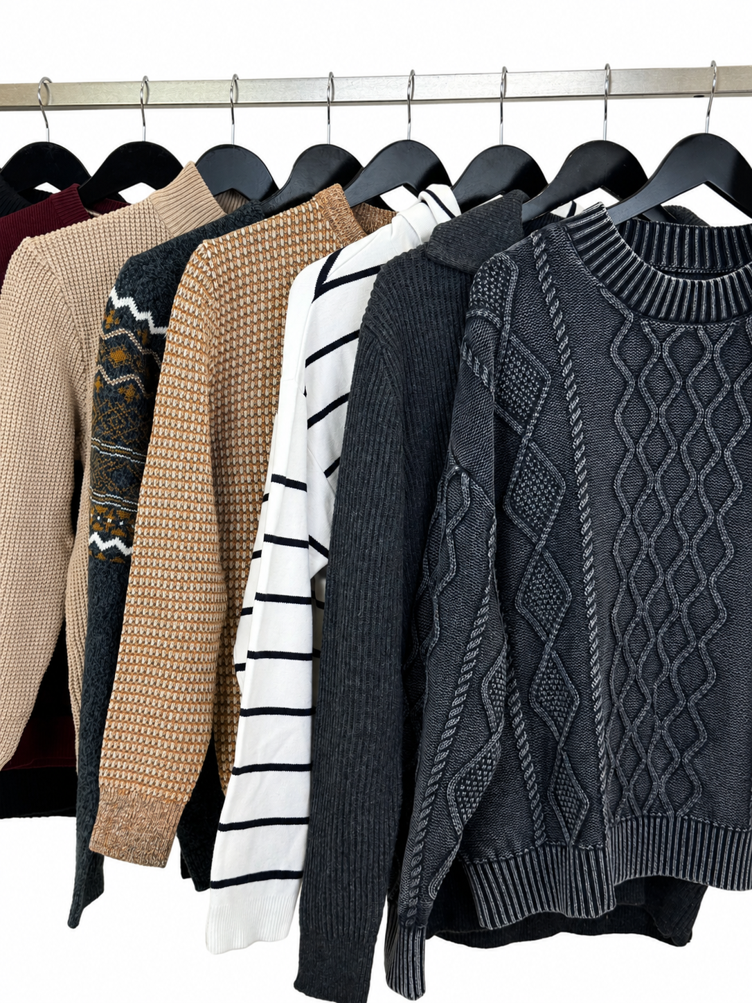 Mix-vetements-pull-cardigan-épais-chaud-laine-fin-sweat-homme-moderne-grossiste-friperie-wholesaler-seconde-main-marque-occasion-revente-textile-piece-80-90-2000-2010-Y2K-french-pick-reseller-vinted-revente-en-ligne