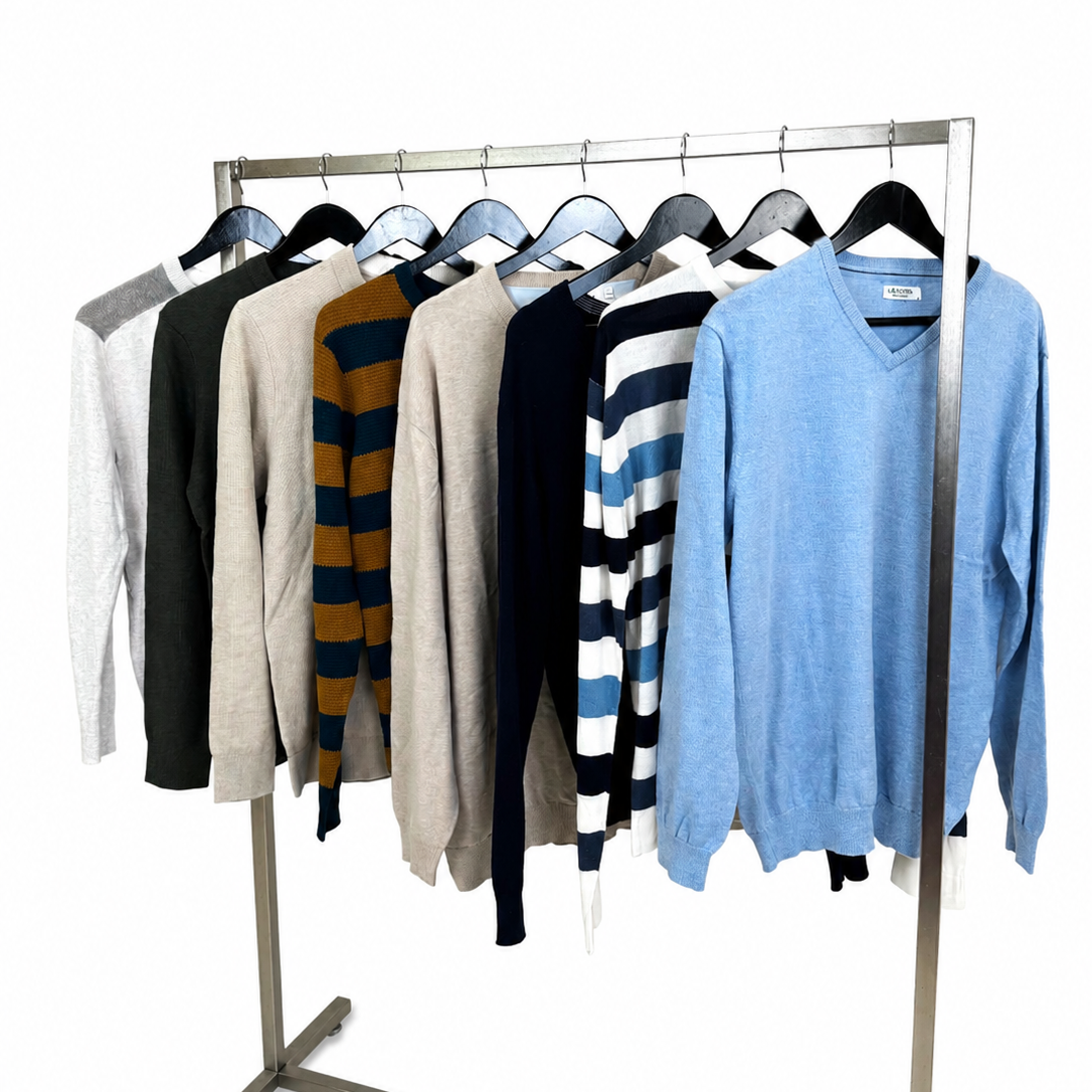 Mix-vetements-pull-cardigan-leger-laine-fin-sweat-homme-vintage-grossiste-friperie-wholesaler-seconde-main-marque-occasion-revente-textile-piece-80-90-2000-2010-Y2K-french-pick-reseller-vinted-revente-en-ligne