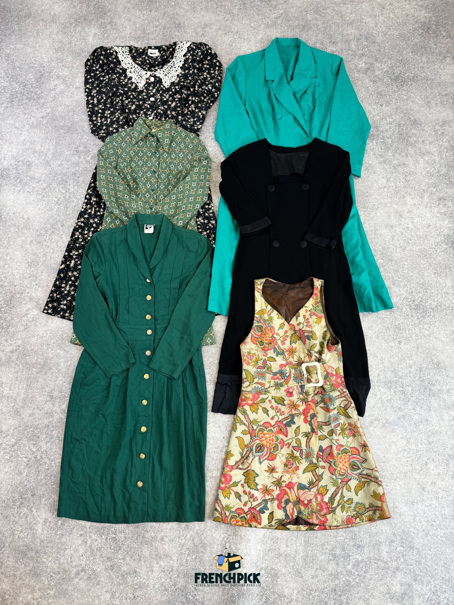 robe-retro-annees-70-vintage-femme-unie-a-motifs-ete-hiver-vetement-grossiste-friperie-wholesaler-seconde-main-marque-occasion-textile-piece-80-90-2000-2010-Y2K-french-pick