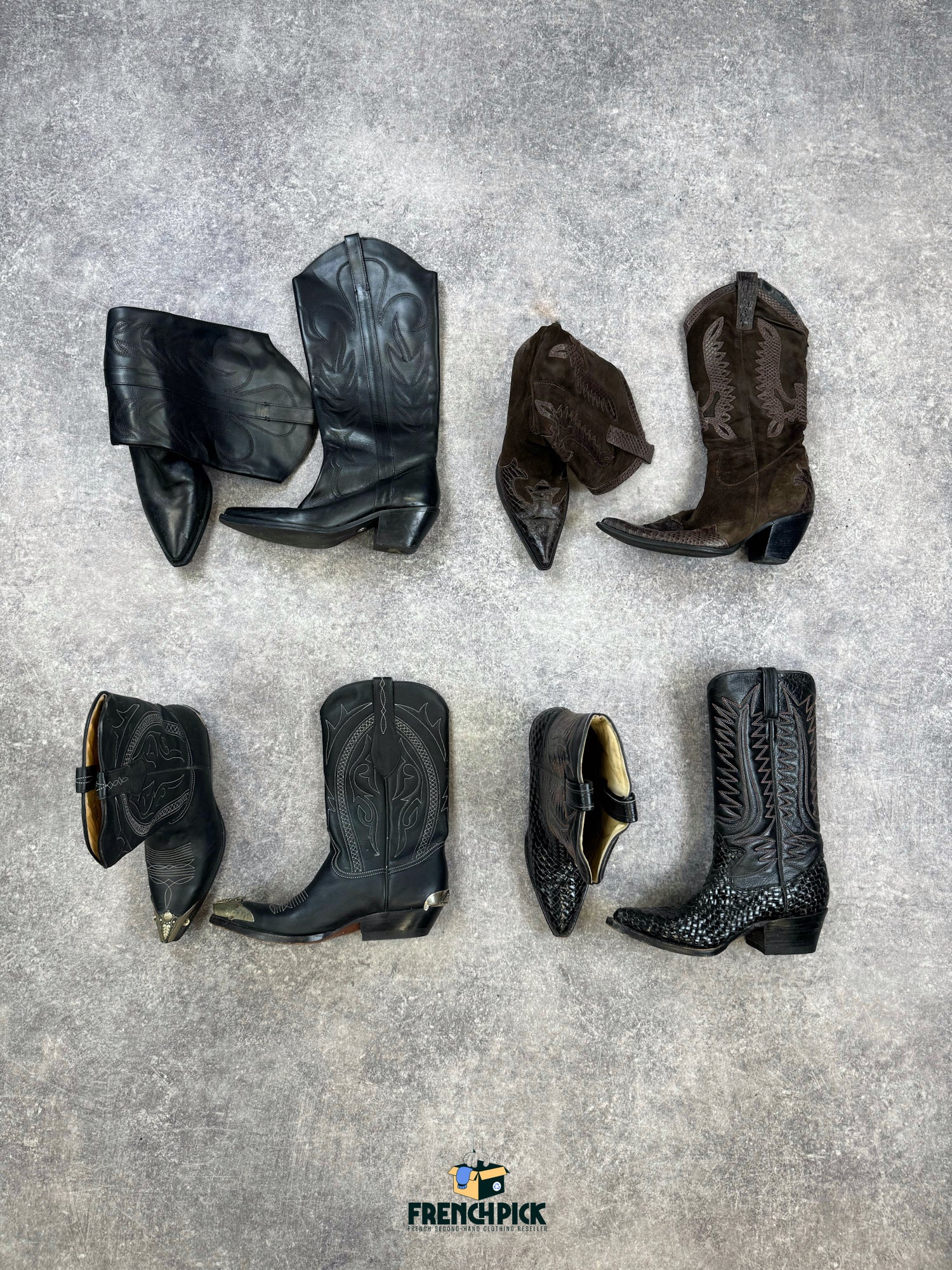 santiags-santiagues-bottes-cowboy-western-homme-femme-vintage-moderne-vetement-grossiste-friperie-wholesaler-seconde-main-marque-occasion-textile-piece-80-90-2000-2010-french-pick