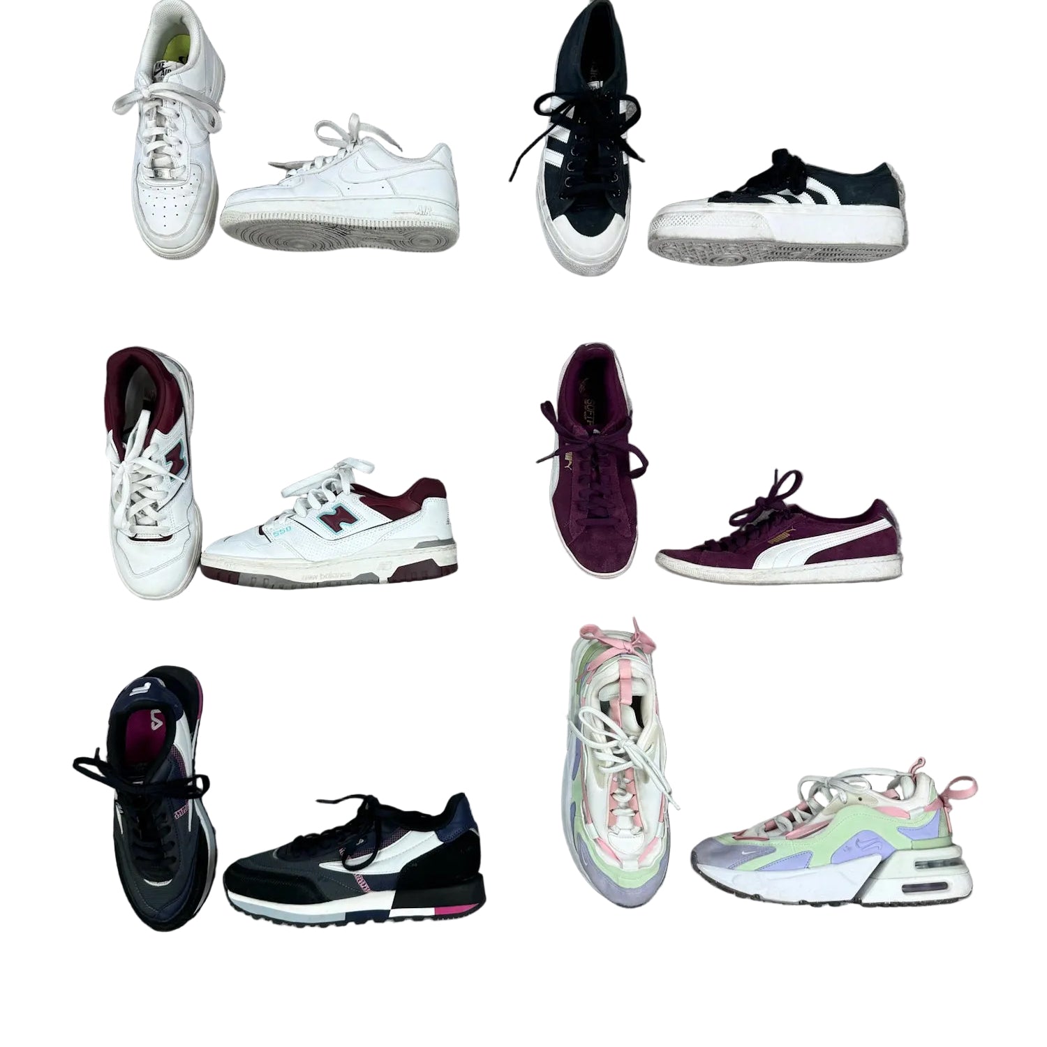 sneakers-chaussures-basket-nike-adidas-new-balance-puma-salomon-autry-femme-vintage-moderne-vetement-grossiste-friperie-wholesaler-seconde-main-marque-occasion-textile-piece-80-90-2000-2010-french-pick