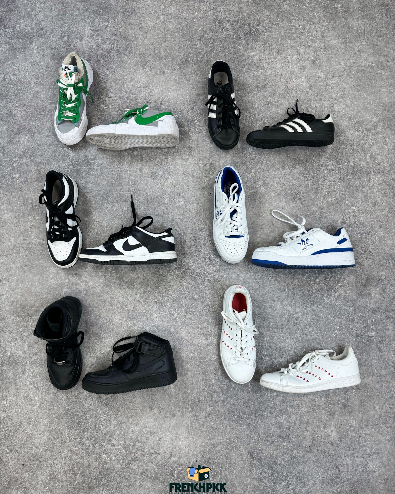 sneakers-chaussures-basket-nike-adidas-new-balance-puma-salomon-autry-femme-vintage-moderne-vetement-grossiste-friperie-wholesaler-seconde-main-marque-occasion-textile-piece-80-90-2000-2010-french-pick