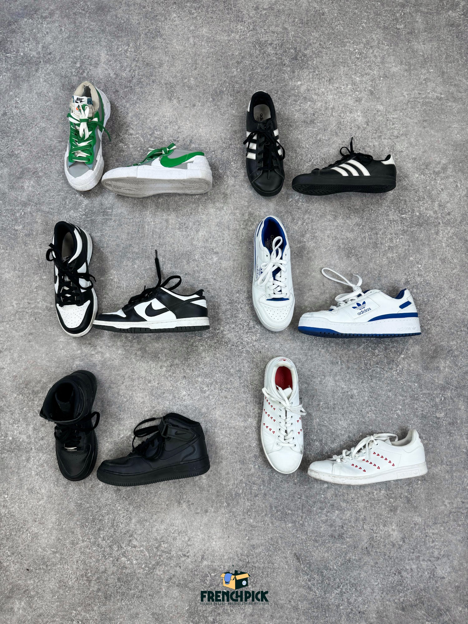 sneakers-chaussures-basket-nike-adidas-new-balance-puma-salomon-autry-femme-vintage-moderne-vetement-grossiste-friperie-wholesaler-seconde-main-marque-occasion-textile-piece-80-90-2000-2010-french-pick