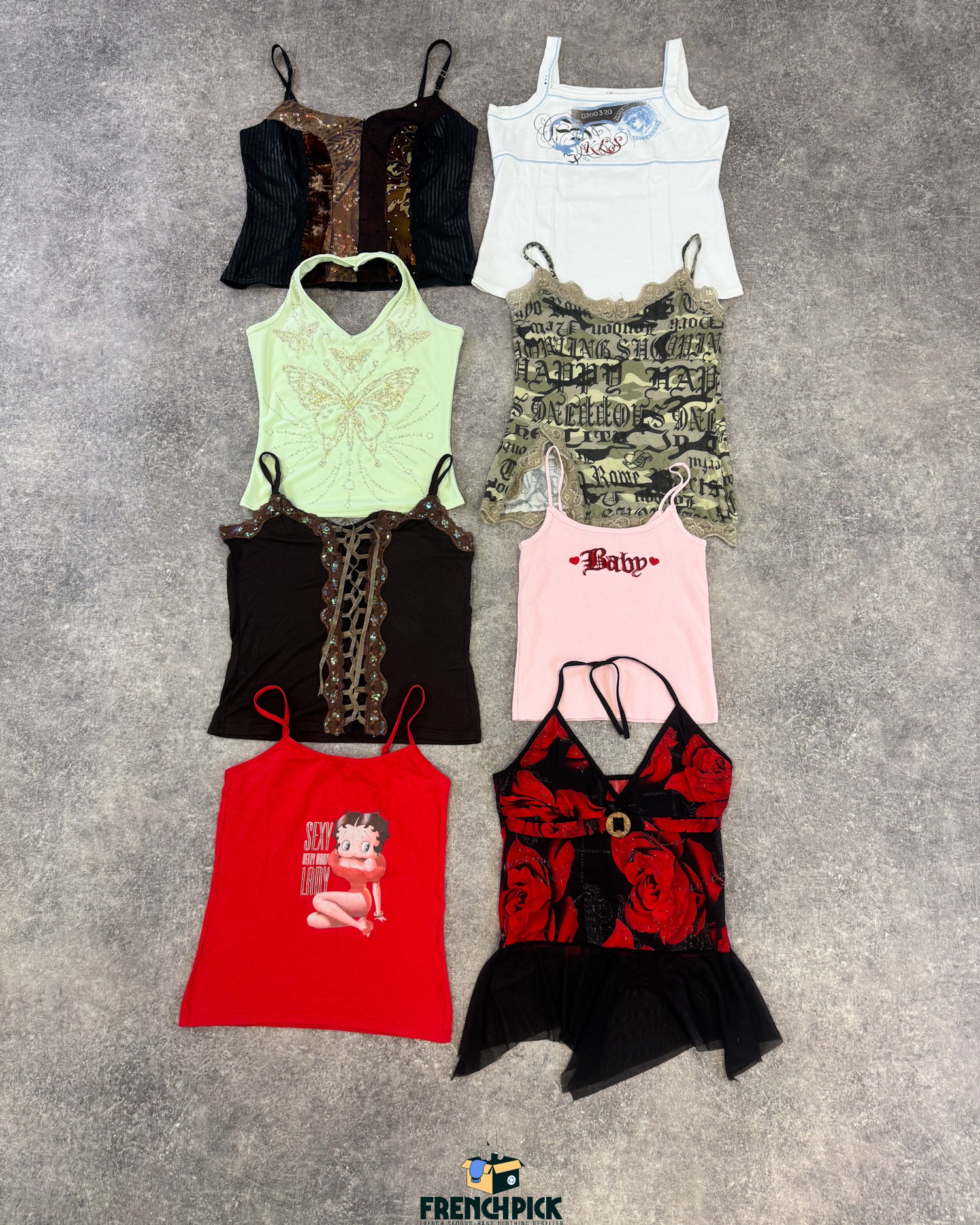 top-ete-Y2K-annees-2000-femme-vintage-vetement-grossiste-friperie-wholesaler-seconde-main-marque-occasion-textile-piece-annees-80-90-2000-2010-french-pick