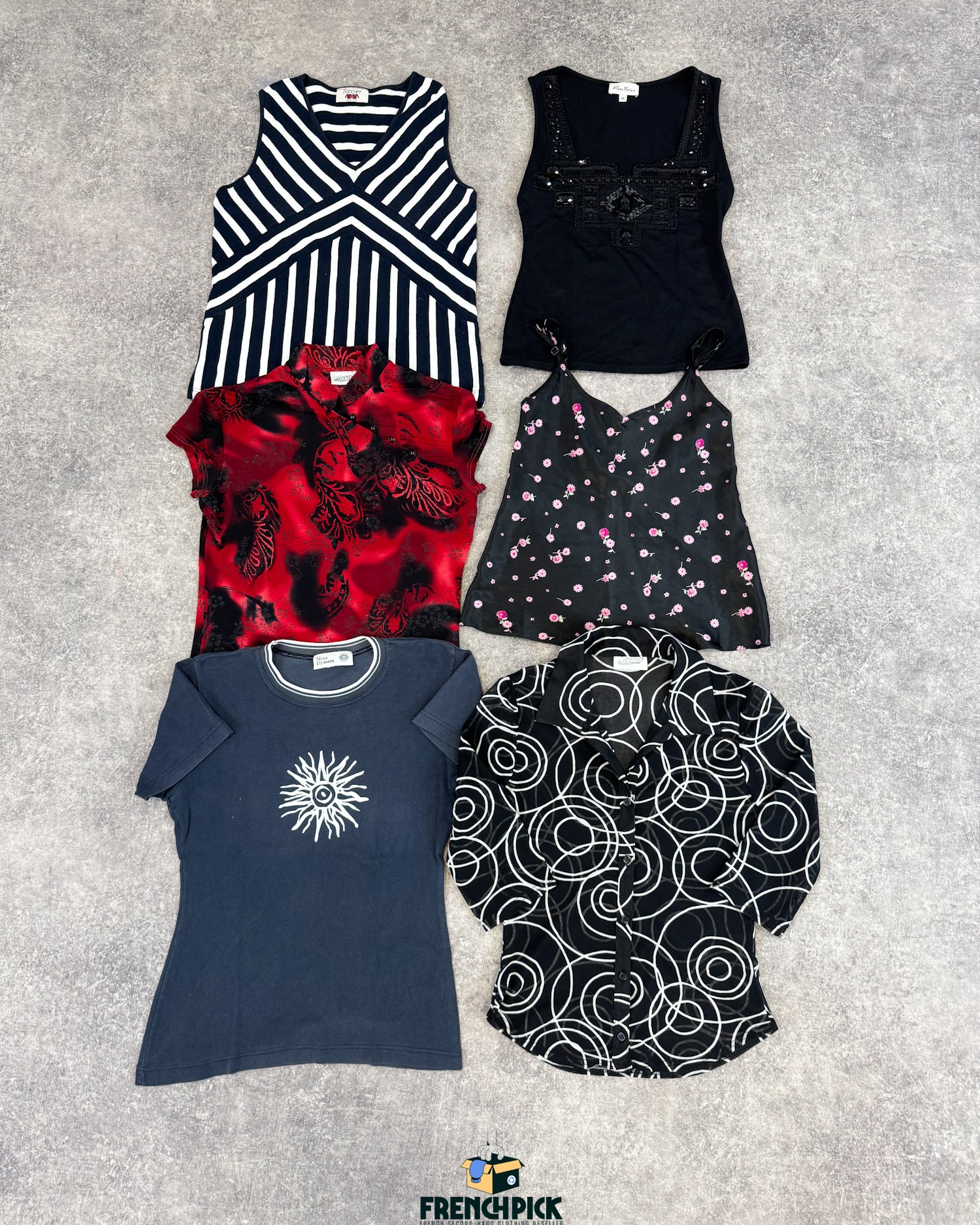 top-ete-femme-vintage-vetement-grossiste-friperie-wholesaler-seconde-main-marque-occasion-textile-piece-annees-80-90-2000-2010-french-pick
