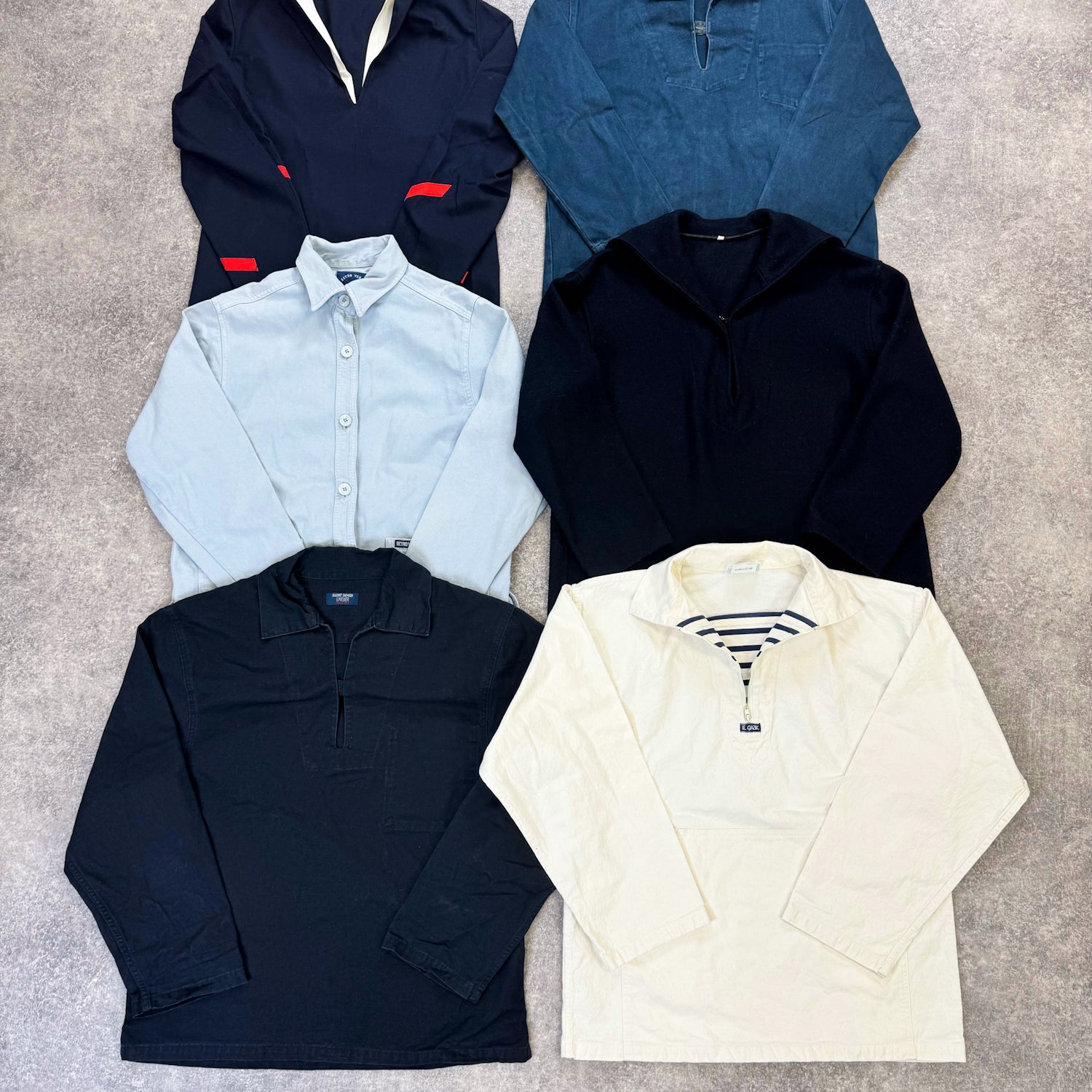 Vareuse-marin-veste-coupe-vent-coton-laine-marques-saint-james-armor-lux-mer-femme-homme-vintage-moderne-vetement-grossiste-friperie-wholesaler-seconde-main-marque-occasion-textile-piece-80-90-2000-2010-french-pick