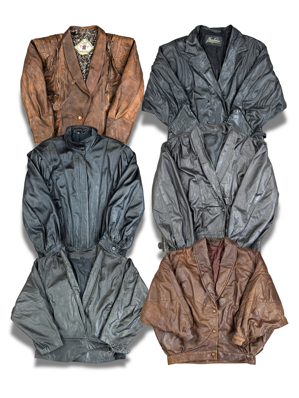 VESTE EN CUIR OVERSIZE FEMME
