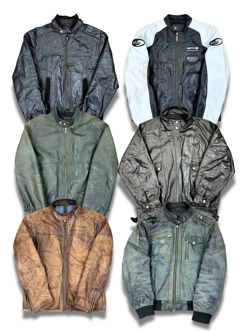 VESTE EN CUIR STYLE BIKER