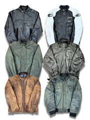 VESTE EN CUIR STYLE BIKER
