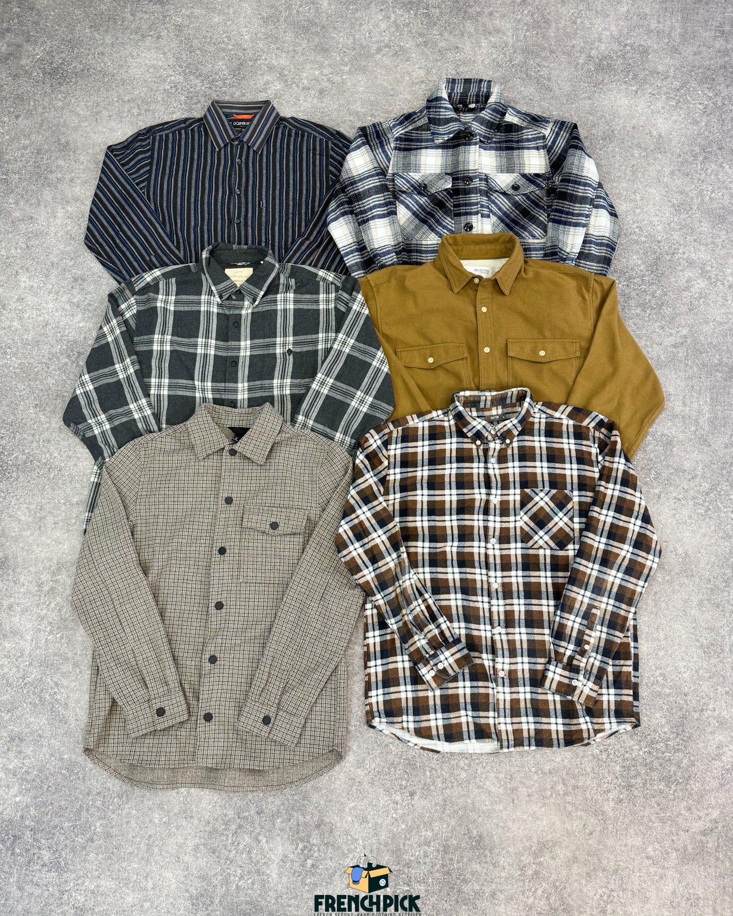 chemise-flanelle-homme-femme-grossiste-vintage-vetement-friperie-wholesaler-seconde-main-80-90-2000-2010