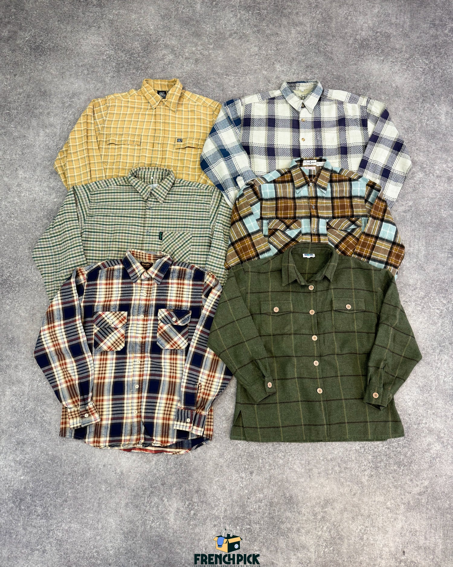 chemise-flanelle-homme-femme-grossiste-vintage-vetement-friperie-wholesaler-seconde-main-80-90-2000-2010