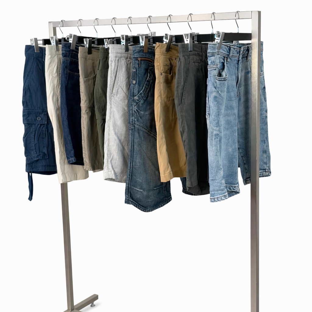 Mix-short-vetements-shorts-jean-cargo-technoque-chino-velours-coton-courts-leger-epais-fluide-coupe-ajustee-droite-evasee-oversize-regular-moderne-homme-ete-printemps-automne-hiver-vetement-vintage-grossiste-friperie-wholesaler-seconde-main-marque-occasion-textile-piece-80-90-2000-2010-Y2K-french-pick