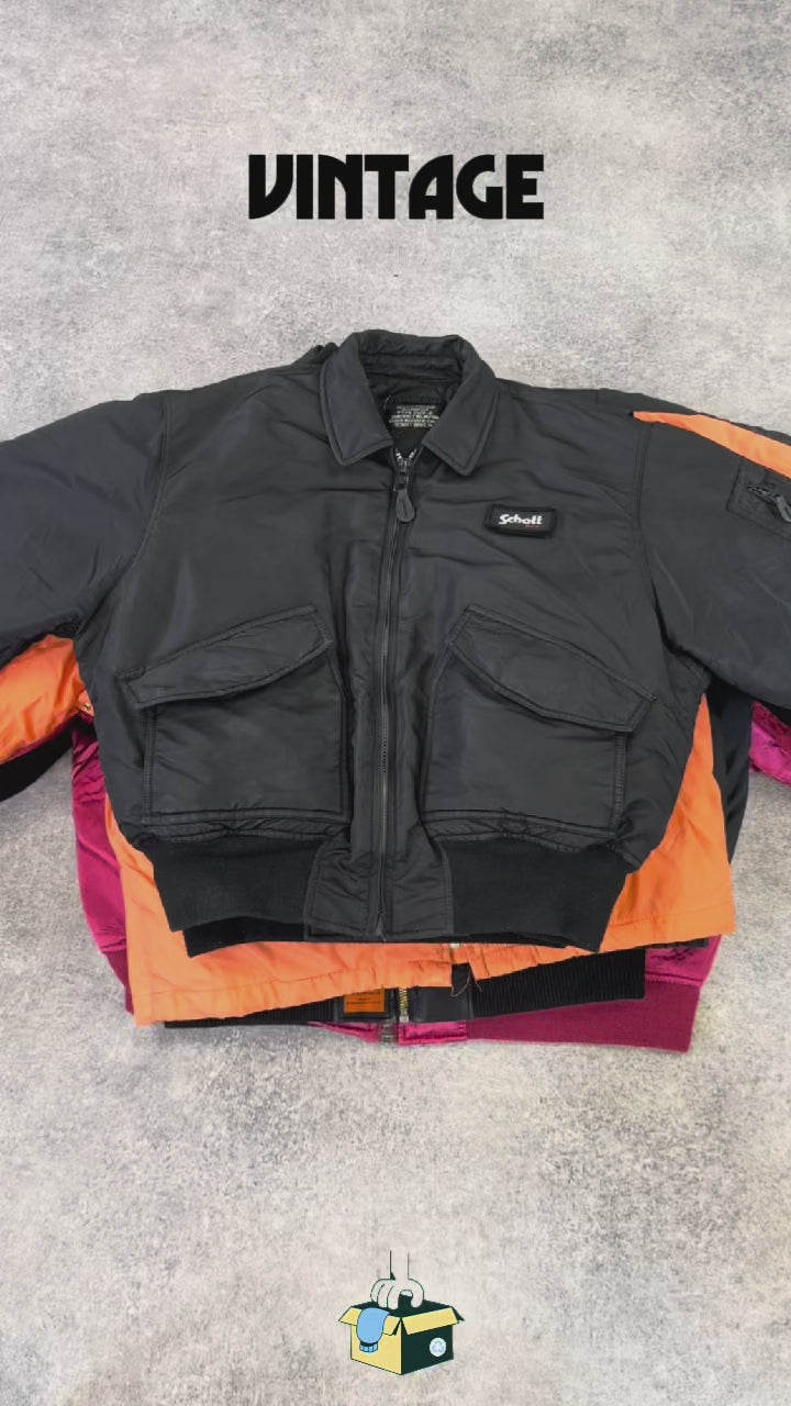 blouson-bombers-schott-hiver-femme-homme-vintage-vetement-grossiste-friperie-wholesaler-seconde-main-marque-occasion-textile-piece-annees-80-90-2000-2010-french-pick