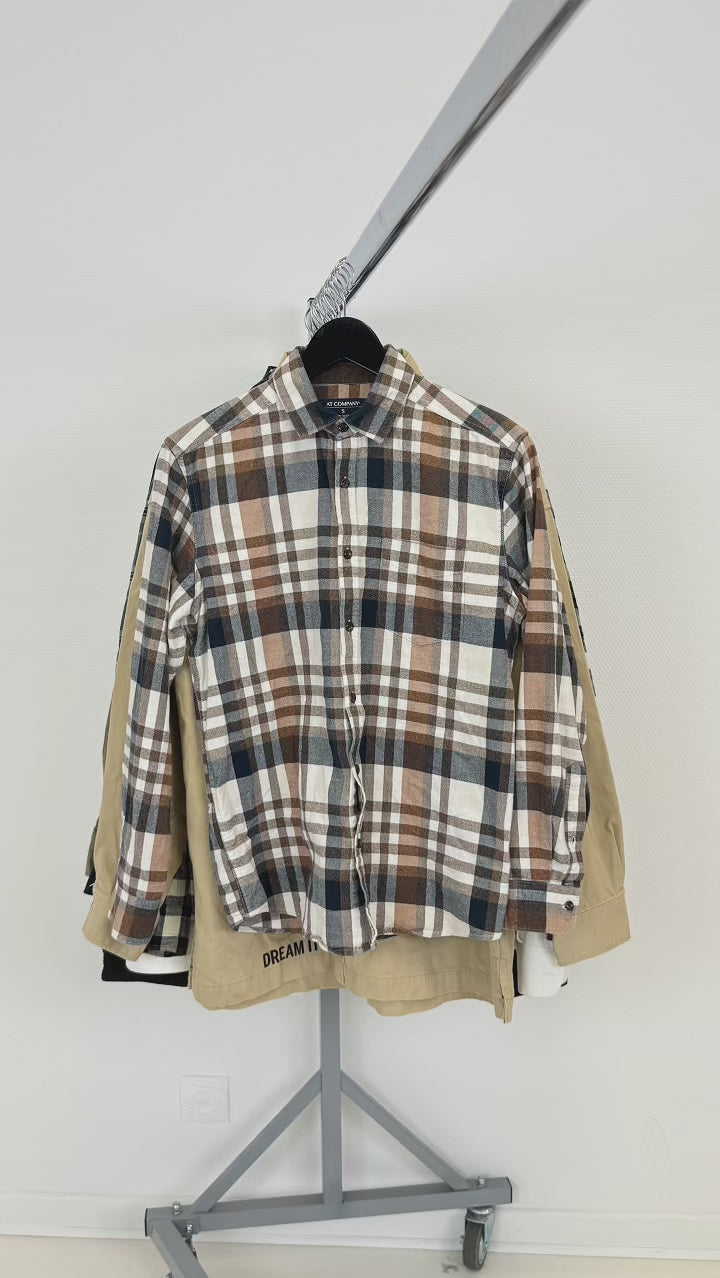 Mix-chemises-a-manches-courtes-longues-epaisses-flanelle-col-motifs-rayes-carreaux-unies-couleurs-costume-moderne-homme-ete-hiver-vetement-vintage-grossiste-friperie-wholesaler-seconde-main-marque-occasion-revente-textile-piece-80-90-2000-2010-Y2K-french-pick-reseller-vinted
