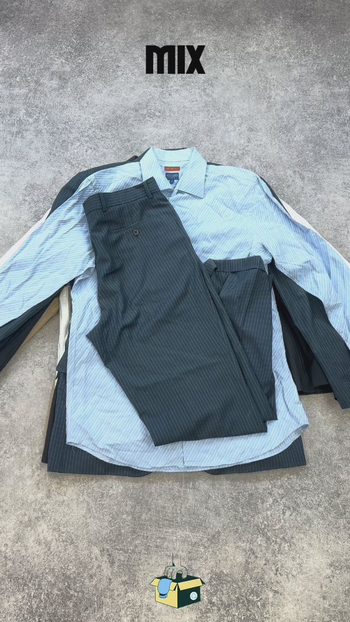 vetements-de-luxe-tailoring-costume-blazer-chemise-pantalon-de-costume-cravate-dior-givenchhy-kenzo-armany-lanvin-burberry-homme-ete-hiver-vetement-vintage-moderne-grossiste-friperie-wholesaler-seconde-main-marque-occasion-revente-textile-piece-80-90-2000-2010-Y2K-french-pick-reseller-vinted