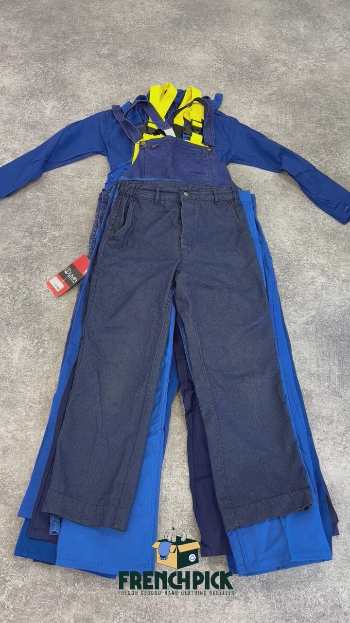 bleu-pantalon-travail-technique-homme-mecanique-cargo-salopette-combinaison