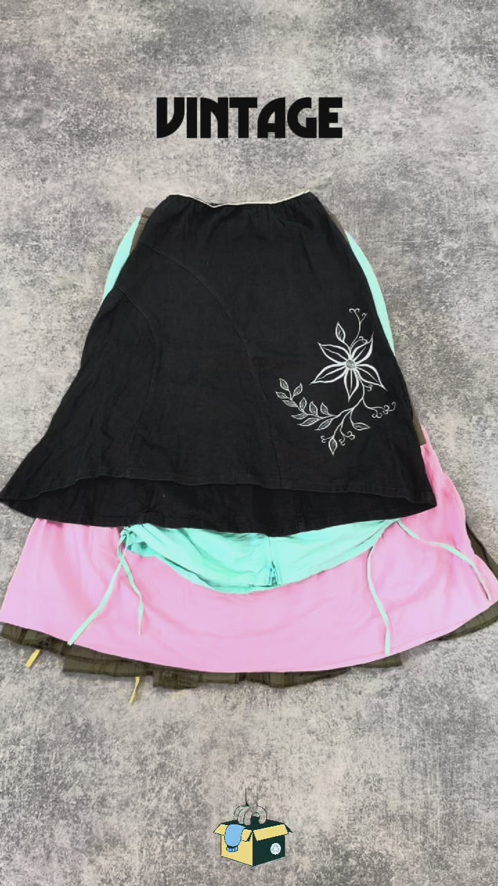 jupe-mi-longue-ete-femme-vintage-vetement-grossiste-friperie-wholesaler-seconde-main-occasion-textile-piece-80-90-2000-2010-french-pick