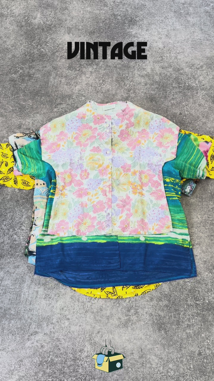 chemisier-manches-courtes-motifs-rayures-carreaux-femme-vintage-vetement-grossiste-friperie-wholesaler-seconde-main-marque-occasion-textile-piece-annees-80-90-2000-2010-french-pick