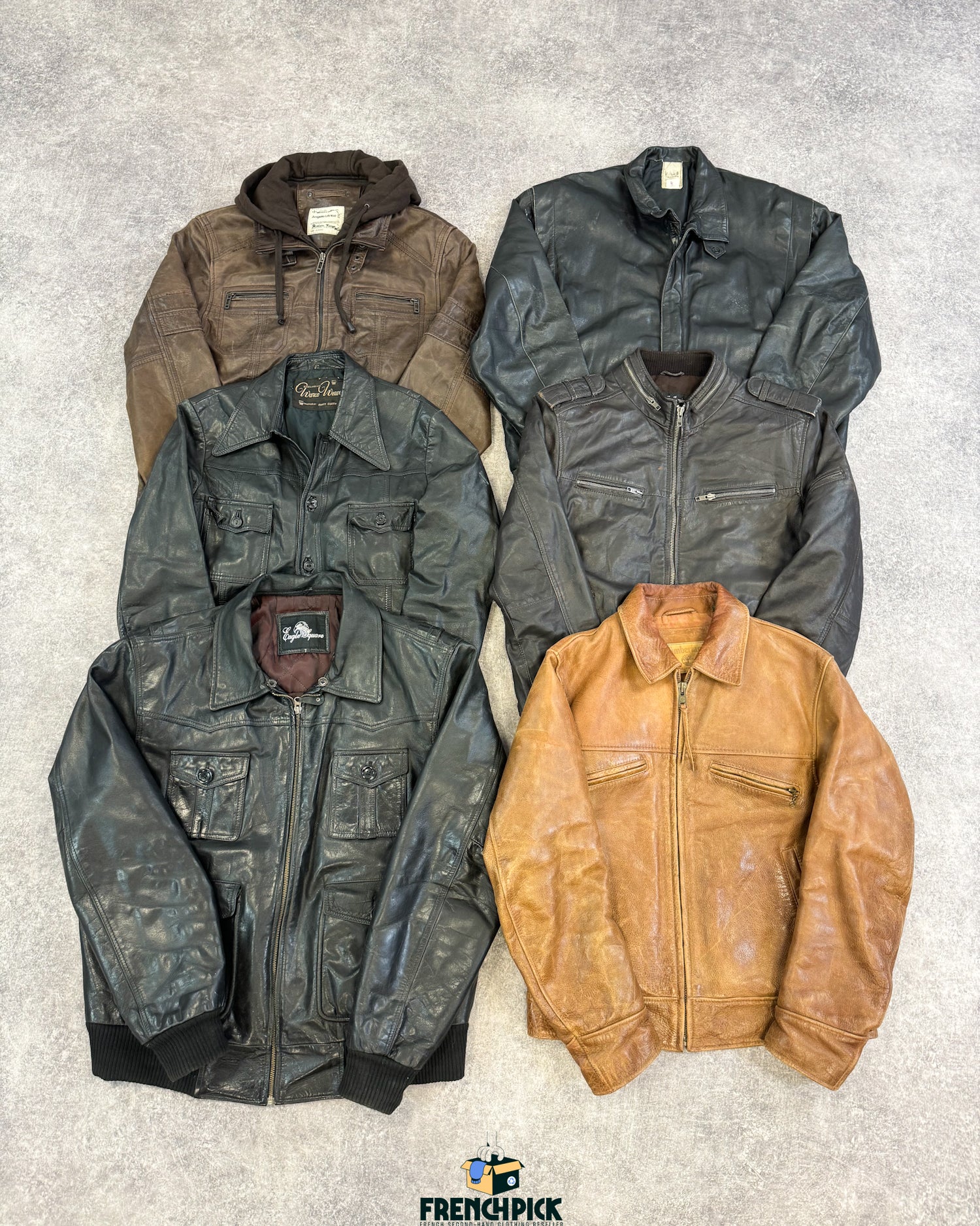 veste-cuir-homme-grossiste-vintage-vetement-friperie-wholesaler-seconde-main-80-90-2000-2010