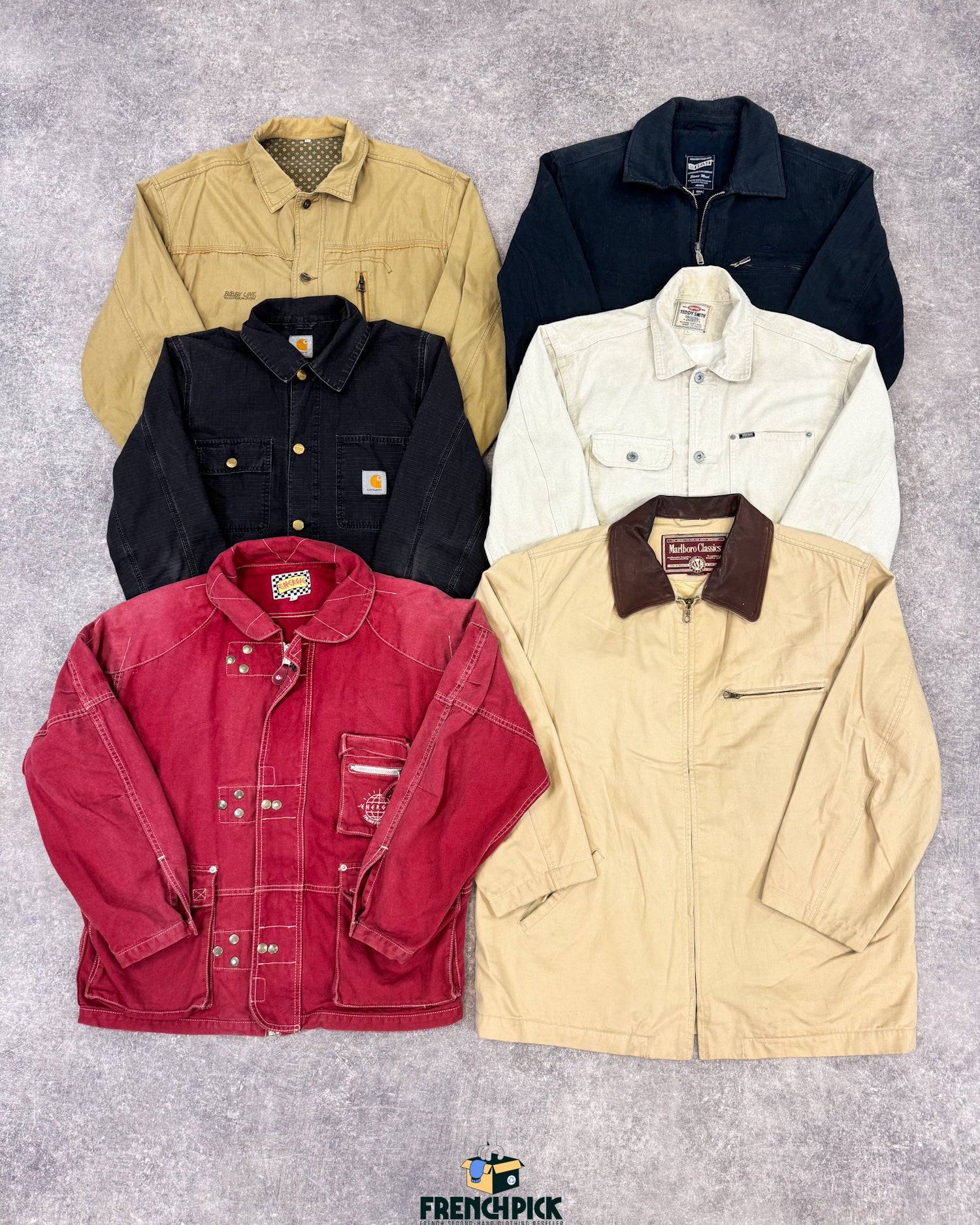 veste-workwear-travail-homme-femme-marque-moderne-vintage-vetement-grossiste-friperie-wholesaler-seconde-main-occasion-textile-piece-80-90-2000-2010