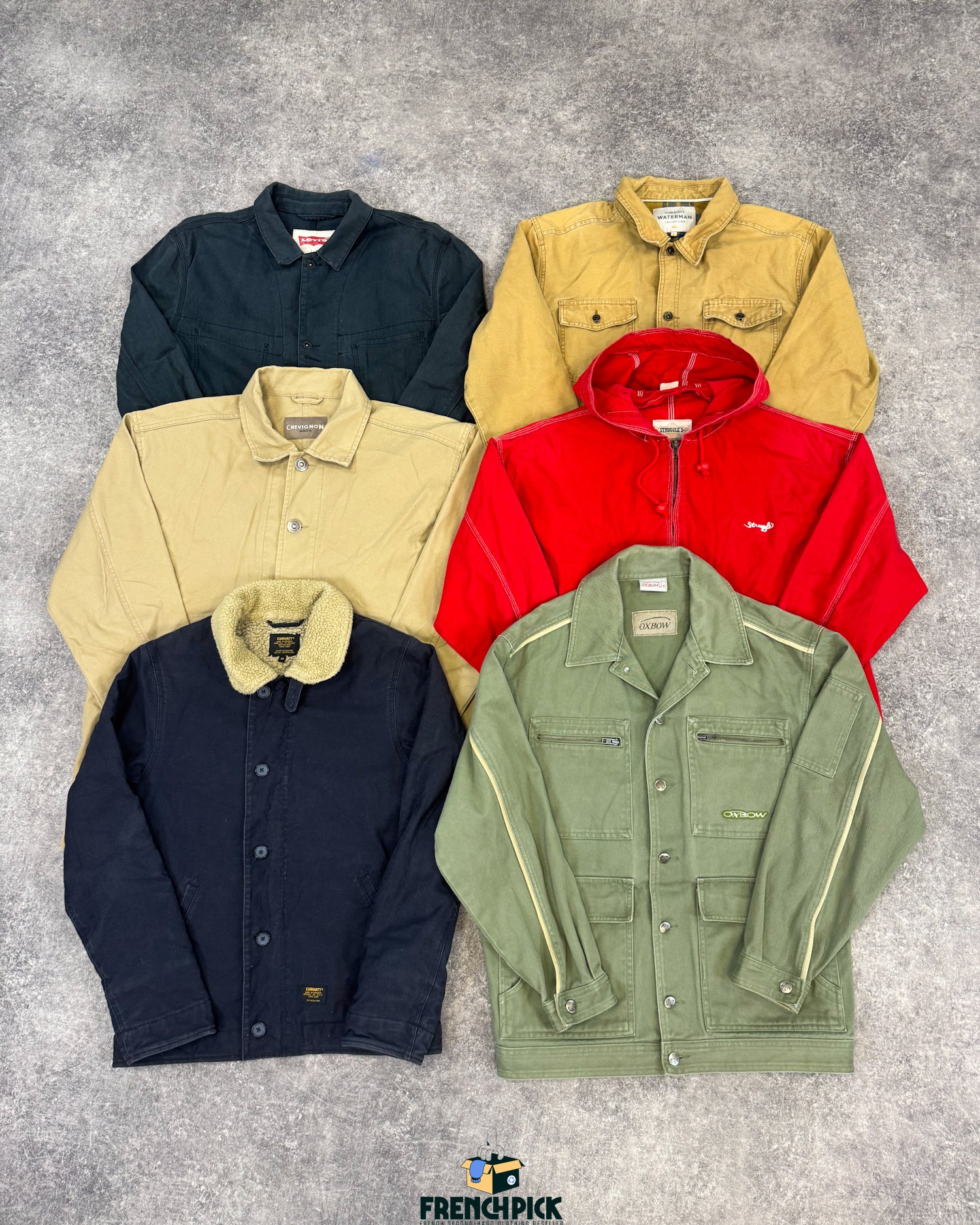 veste-workwear-travail-homme-femme-marque-moderne-vintage-vetement-grossiste-friperie-wholesaler-seconde-main-occasion-textile-piece-80-90-2000-2010